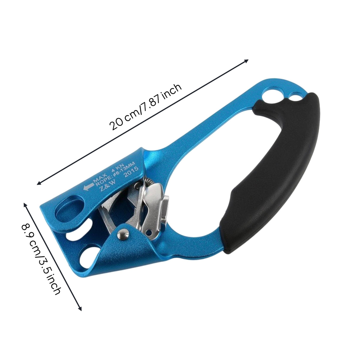 Left-Hand Ascender Corrosion-Resistant Left Hand Ascender Rope Clamp with Pulley Long-Lasting Gear Heavy-Duty for Climbers