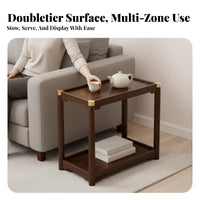 Modern Chinese design Wheeled Side Cabinet Mobile Design Tall Storage End Table Multi-Functional Nightstand Sturdy Construction for Apartment Dwellers, Homeowners, Adults, Living Room, Small Spaces, Home Office, Lounge Area