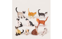 10 Pieces Cat Figurines Tiny Cat Tiny Figurines Hand Painted Animal Models for Collectors, Dioramas