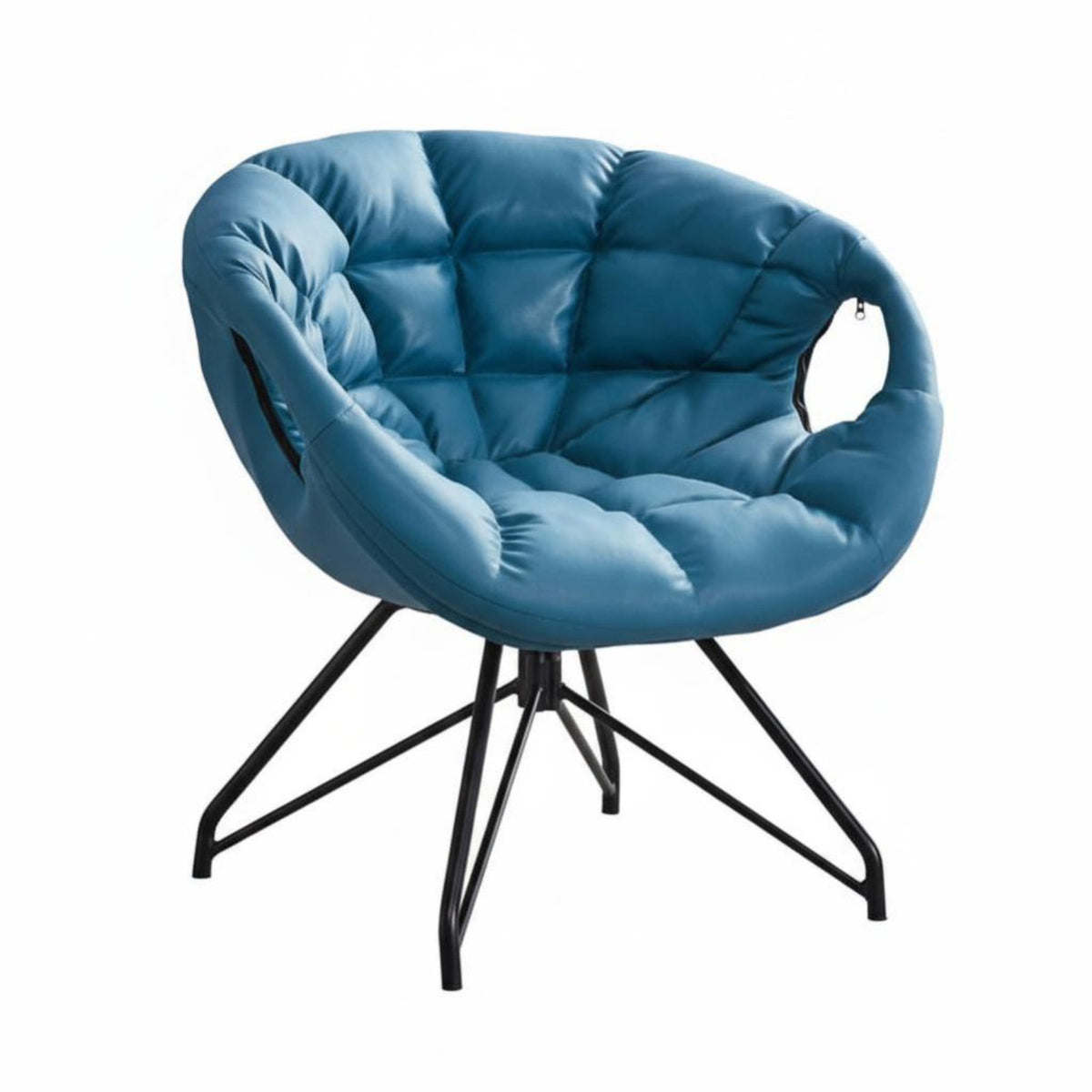 Swivel Function Rotating Upholstered Chair Minimalist Design Tufted Tub Chair Modern Design Lounge Seating Ergonomic Backrest for Home Workers, Homeowners, Parents, Balcony, Living Room, Reading Nook, Small Areas