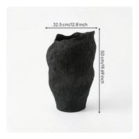 Vase with Wavy edge Sculptural Ceramic Vase Rustic Vessel for Florists
