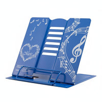 Desktop Music Stand Foldable Folding Music Stand Lightweight Adjustable Bookrest for Artists, Students, Office, Kitchen
