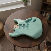 Glossy Guitar Body with Routed Cavities Contoured Double Cutaway Guitar Body Premium Long-Lasting for DIY Projects