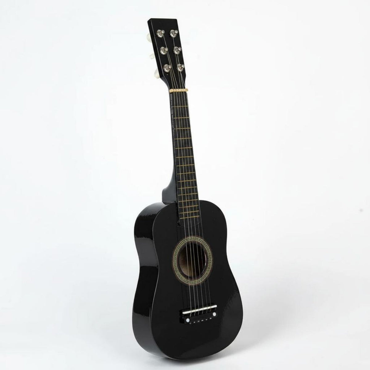 Solid Wood 25 Inch Guitar Easy to Play Toy Guitar Lightweight Portable for Beginners, Learning, Practice