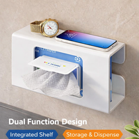 Fridge Organizer Dispenser Box for Dorm Room Students, No-Drill Metal Paper Towel Holder for Kitchen, Versatile Wall Mount Roll