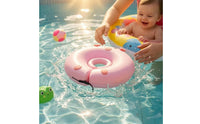 Adjustable Buckle Inflatable Baby Swim Neck Collar Cushioned Baby Neck Buoyancy Aid Collar Split Opening for Infants 3 to 6 Months Old