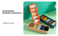 3 Pieces 3-Piece Underwear Organizer Set Space-Saving multi-compartment Storage Tray