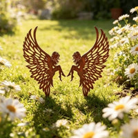 2 Pieces Hollow-out Angel wing decor Rustic Elegance Enchanting Angel Wall Home Decor Decoration for Living Room