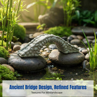 Resin Stone Bridge Landscape Decor, Mini Bonsai Ornament, Creative Fish Bowl Accessory, Flowing Water Garden Decoration