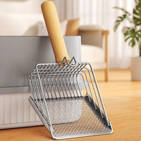 Metal Waste Collector Stainless Steel Mesh, Deep Basket Sifter With Fine Mesh Metal for Fast Sifting Pet Household Supplies