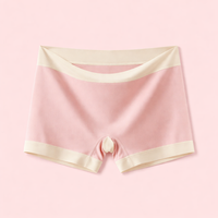 Women's Boxers Underwear with Silk Lining for Postpartum and Daily Wear, Breathable Viscose Boyshorts for Anti Chafing