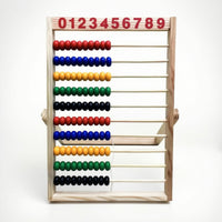 Wooden Abacus Tactile Abacus with Beads Counting Frame Sturdy Math Toy Smooth for Preschoolers, Homeschooling, Classroom