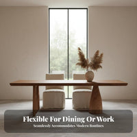 Rectangular Dining Table Rustic Minimalism design Double Workstation Vintage Look Indoor Furnishing for homeowners, telecommuting Workers, Living Room, Kitchen, Study