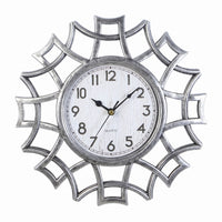 Openwork Radiating Wall Clock Antique Finish Round Wall Clock Textured Home Decor Decorative