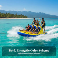 4 Pieces Boat Towable Multi Rider Towable Inflatable Water Sled Towable Water Tube Flying Fish Water Raft Crafted from Thickened PVC Suitable for Family Outings Group Water Sports Lake River Sea