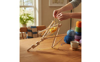 Natural Wooden Yarn Swift with Clamp Foldable Wooden Yarn Swift Sturdy Winder Heavy Duty for Knitters, Crocheters, Knitting