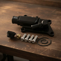 Coolant Housing with Straight Inlet Compatible Component for Engine Bay