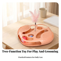 Washable Feather Ball Track Toy Smooth Surface Cat Ball Track Mental Stimulation Self Play Cat Toy Multi-Level for Cats
