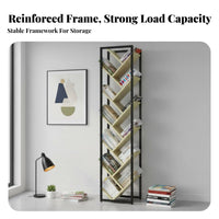 Creative Design Tree-Shaped Bookshelf Multifunctional Storage Rack Space-Saving Book Organizer Compact Size for Children, Students, Office Workers, Study Room, Bedroom, Small Areas