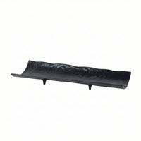 Aluminum decorative Tray with Feet Hammered serving Tray Sculptural Centerpiece Bowl for Home Stylists