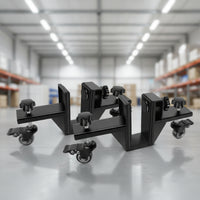 2 Pieces Door Installation Door Carrier Clamp-on Doors Carrier with Wheel Rolling Hardware for Home Improvers, Home Remodeling