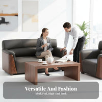 Modern Design 3-Seater Upholstered Couch Comfortable Minimalist Three-Seater Couch long-lasting Construction business-grade Furniture interchangeable interchangeable setup for Visitors, Business Owners, Office Managers, Waiting Room, Company Lounge