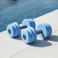 Water Aerobics Dumbbells Molded Aquatic Exercise Dumbbells Lightweight Aquatic Hand Buoys for Beginners