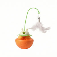 Wobble Cat Toy with Wand Wobbling Cat Wand with Floor Base Self-Playing Flexible for Cats, Home