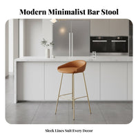 Minimalist Design Upholstered High Stool With Backrest Bar Chair Back Support Indoor Seating Comfortable for Homeowners, Interior Designers, Restaurant Owners, Counter, Kitchen, Cafe, Dining Room