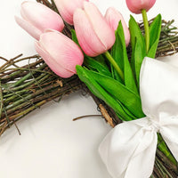 Easter Spring Flower Cross Wreath, Family Gift, Spring Flower Cross Decoration, Rustic Style Design, Spring Flower Wreath, Suitable for Christians and Homeowners