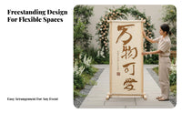 Floor-Standing A-Frame Signboard Rustic Design Sign Stand Wind-Resistant Poster Holder Stable Base for Restaurant Managers, Business Owners, outsidedoor Events, Receptions, Trade exhibitions, shop Entrances