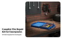 Portable Tubeless Tire Plug Kit Sturdy Car Puncture Repair Kit Easy to Use for Roadside, Travel