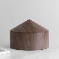 Modern Minimalist Wood Grain Resin Cone Geometric Decorative Ornament