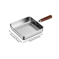 Square Frying Pan Thickened Square Pan Cookware for Individuals, Kitchen