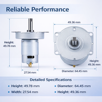 JS50 Micro Geared Motor, DC 36V Brushed Reduction Drive, for Pet Water Dispenser, Small DC Engine, Pet Feeder Part