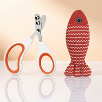 Nail Clippers for Cat Nail Clippers and Dog Nail Clippers, Stainless Steel Puppy Nail Clippers for Small Animals, Non Slip Orange Handle, 1 Pack