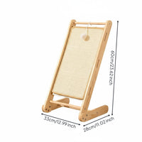 Wooden Frame Cat Scratcher and Stable Sisal Cat Scratching Board Furniture Protector