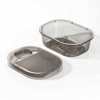 Laundry Basin with Washboard Lid Detachable for Dorm Rooms, Apartments, Students