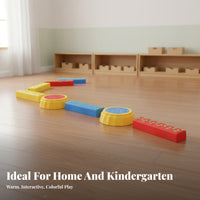 Tactile Surface Kids Balance Stepping Stones Thick and Sturdy Toddler Sensory Stepping Blocks Sturdy Sensory Stepping Stones Toy Colorful for Preschoolers, Toddlers, Parents, Kindergarten, Playroom, Indoor, Backyard