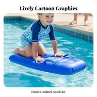 Inflatable Wave Board Portable Handled Inflatable Water Board Kids Water Board Thickened Material Kids Swimming Buoyant Board