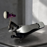 Floor-Mounted Kick Drum Pedal with Adjustable Beater Compact Bass Drum Pedal with Chain Drive Heavy-Duty Sturdy for Drummers, Beginners, Practice Rooms, Rehearsal Areas