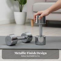 Highluster Finish Fixed-Weight Dumbbell Compact Design Fitness Equipment Long-Lasting Construction Strength Training Tool Portable for Beginners, Seniors, Home Gym, Muscle Toning, Bodybuilding, Physical Rehabilitation