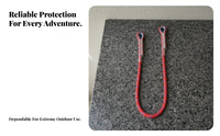 Shock Absorbing Cow's Tail Lanyard High Strength Climbing Oxtail Rope Abrasion Resistant Climbing Safety Lanyard Long-Lasting for Workers at Height, Rescue Personnel, Rappelling, Mountaineering, Construction Sites, Roofing
