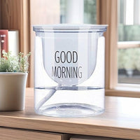 Plant Pots for House Plants and Indoor Plants, Self-Watering Balcony Planter for Outdoor Plants, Transparent Outer Pot with Rope Wick