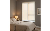 Light-Filtering Semi-Blackout Window Shade Roll-up Pull Chain Roller Curtain Milky White Pull Cord Thick for Bedroom, Office, Balcony, Bathroom