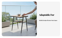 3 Pieces Minimalist Design circular table and 2 Chairs Combo Space-Saving outsidedoor Furniture Comfortable Seating for Apartment Dwellers, two individuals, Homeowners, Balcony, Patio, Garden, Backyard