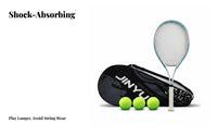 Long-Lasting Carbon Fiber Tennis Racket Comfortable Grip Beginner Tennis Racket Big Face Size for Beginners, for All Genders, Training