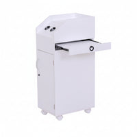 Salon Cabinet with Wheels Professional Salon Cabinet Enclosed Furniture for Hairstylists, Beauticians