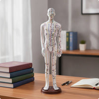 Human Acupressure Model Detailed Human Body Acupressure Model Freestanding Meridian Teaching Figure for Students, Classroom
