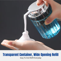 Ice Pattern Dispenser Bottle, Luxury PP Foam Pump, Shampoo Shower Gel Laundry Press Bottle